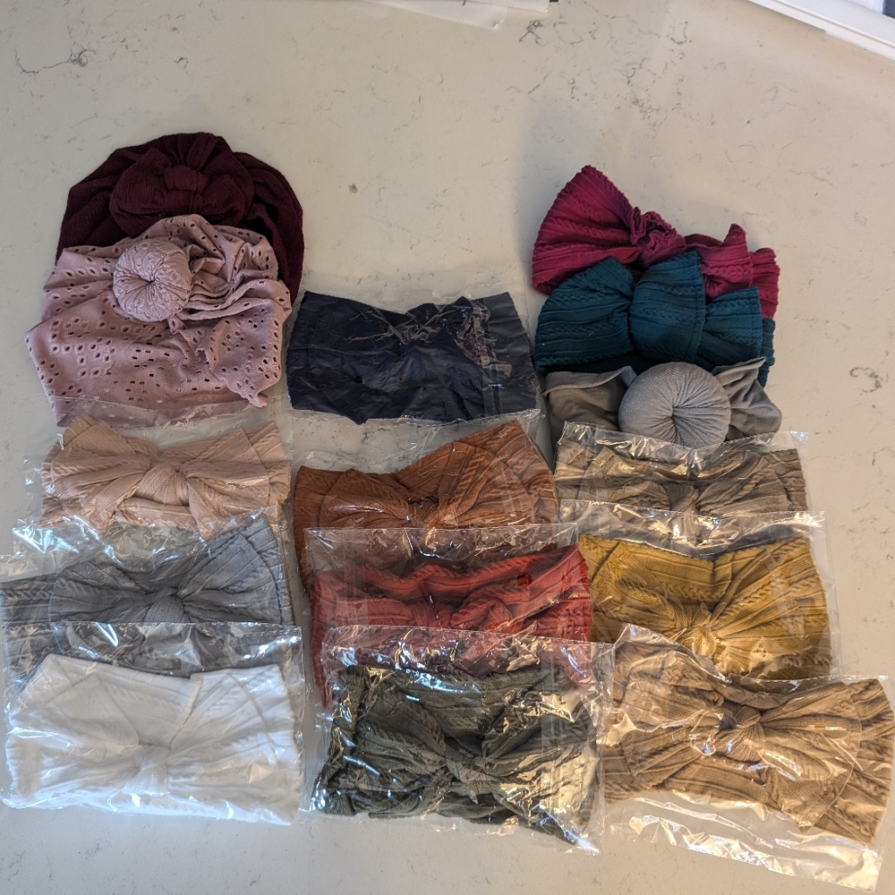 Various Head Bows and Two Turbans